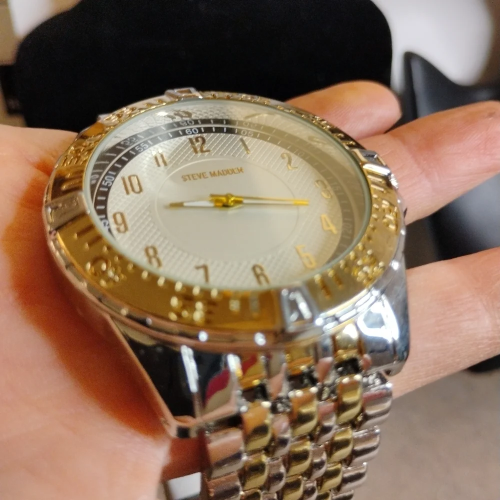 Men's Steve Madden Silver and Gold Tone Watch SMW218